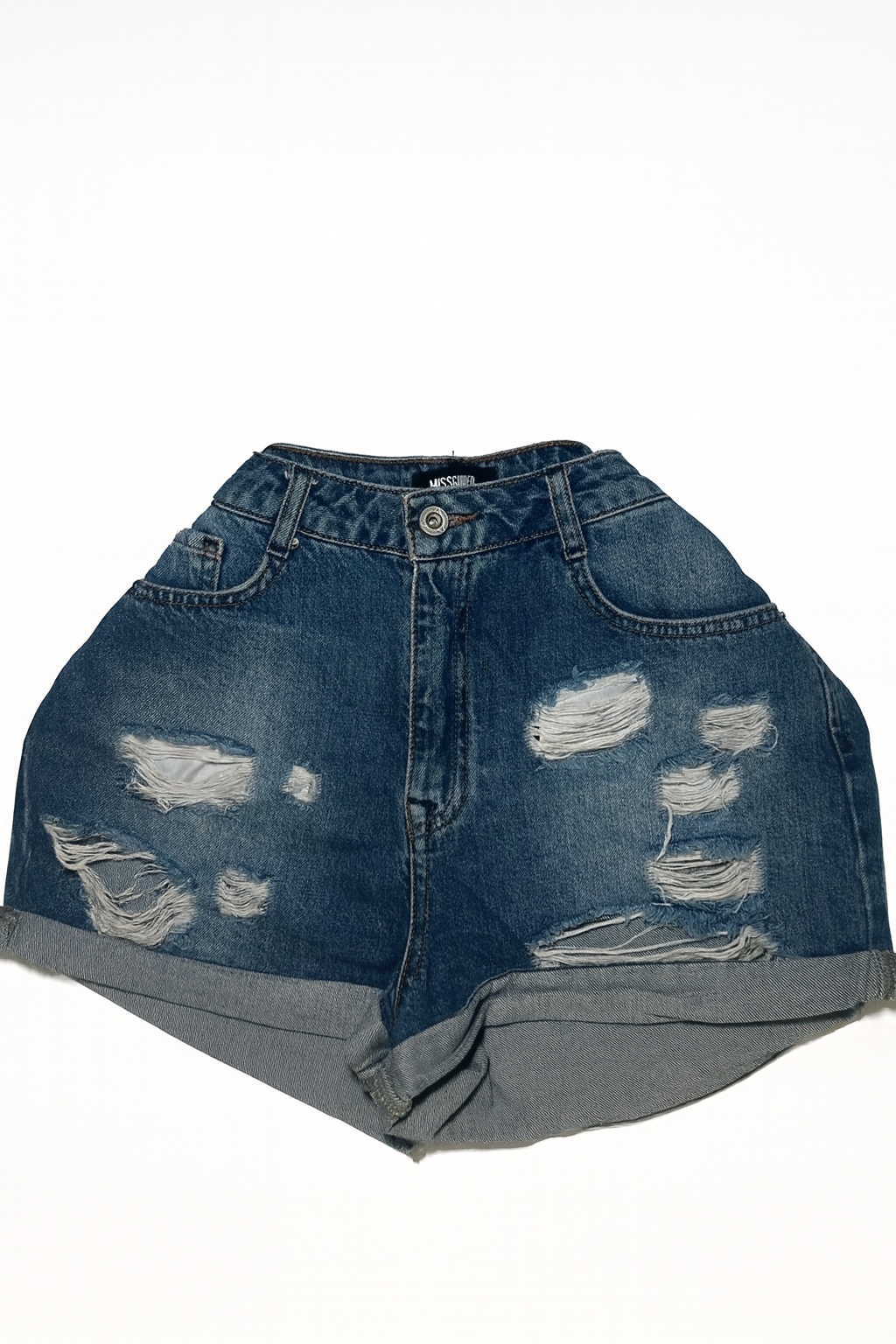 Short de mezclilla desgastado con dobladillo - Size 6_0