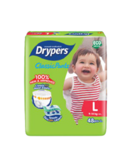 Drypers Classic Pantz Mega Pack - Large 48s X 4 (1 Carton)