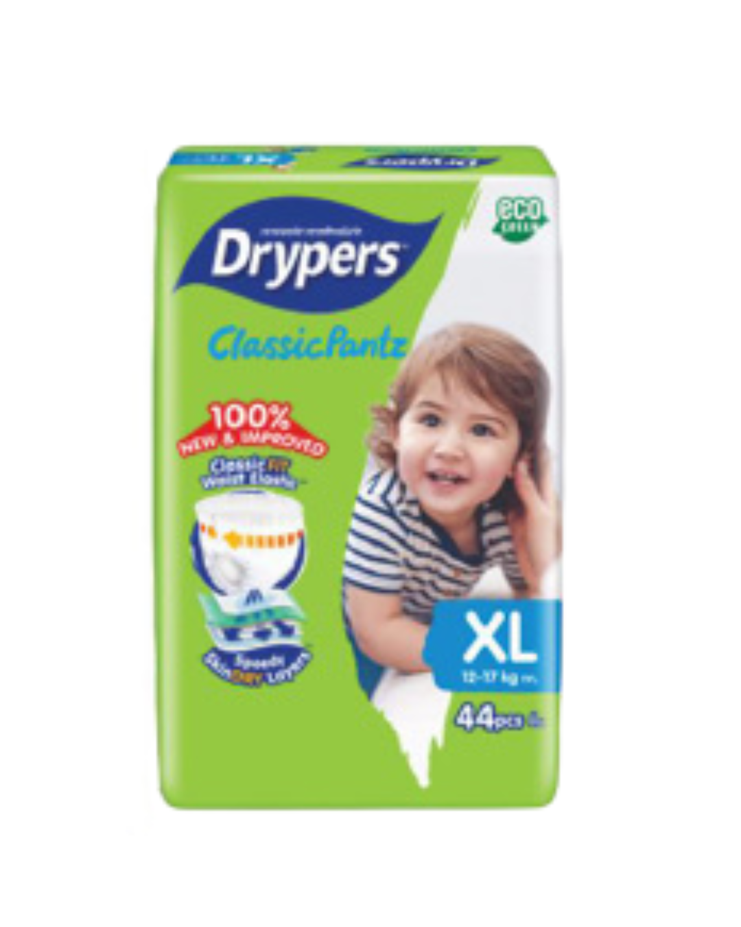 Drypers Classic Pantz Mega Pack - XTra Large 44s X 4 (1 Carton)