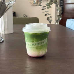 Iced Cherry Matcha Latte