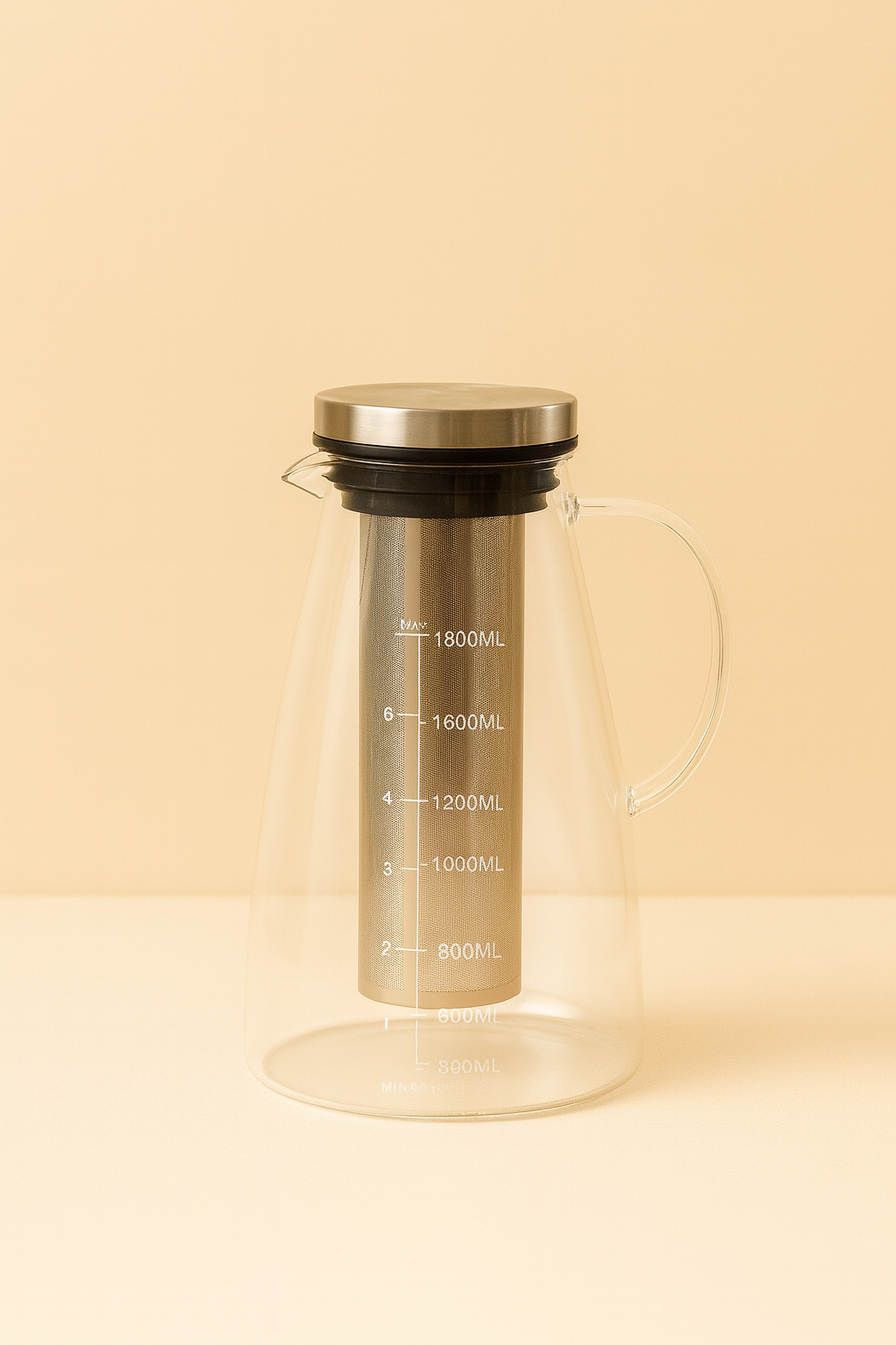 Borosilicate Glass Cold Brew Pitcher – 1800ml