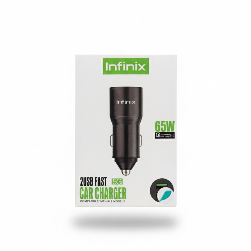Taco de Carro Infinix USB | 65W (2 puertos)_0