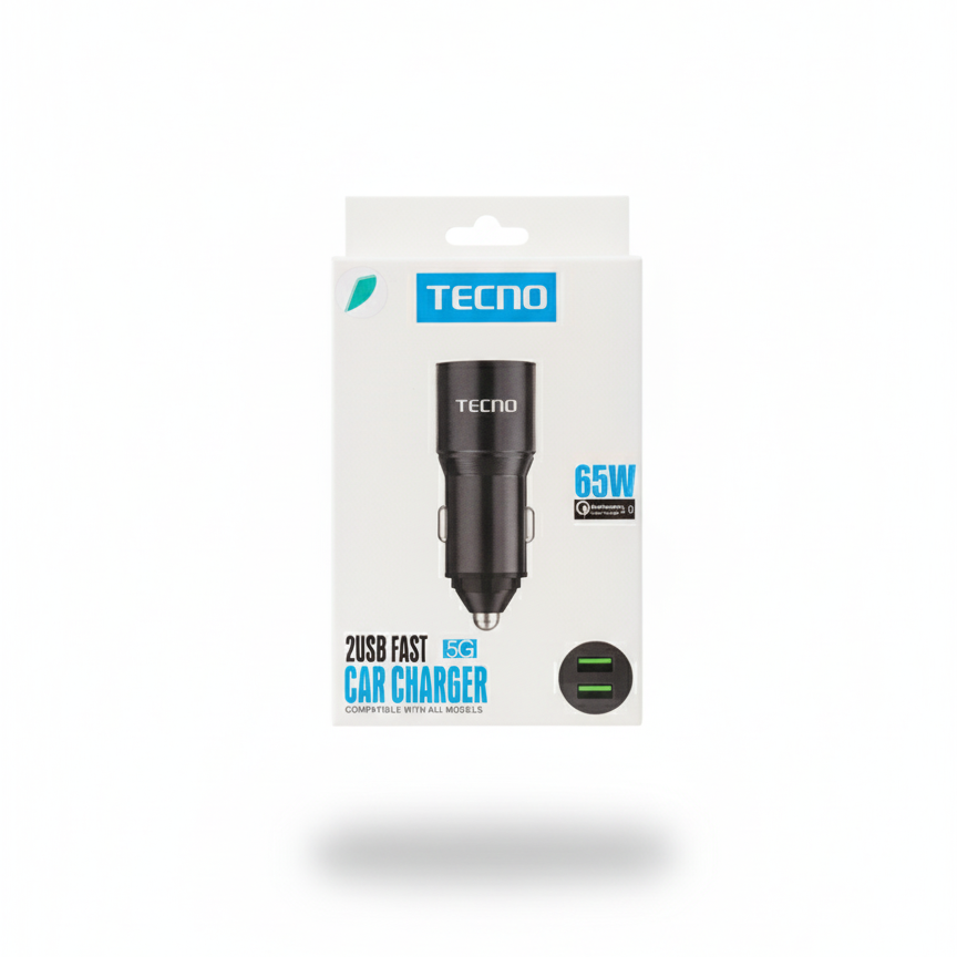 Taco de Carro Tecno USB | 65W (2 puertos)
