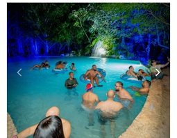 Polaris en la noche, Piscina con cascada + Parrillada Mar & Tierra