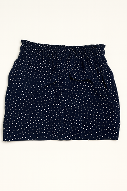 Falda corta negra con lunares blancos - Size M