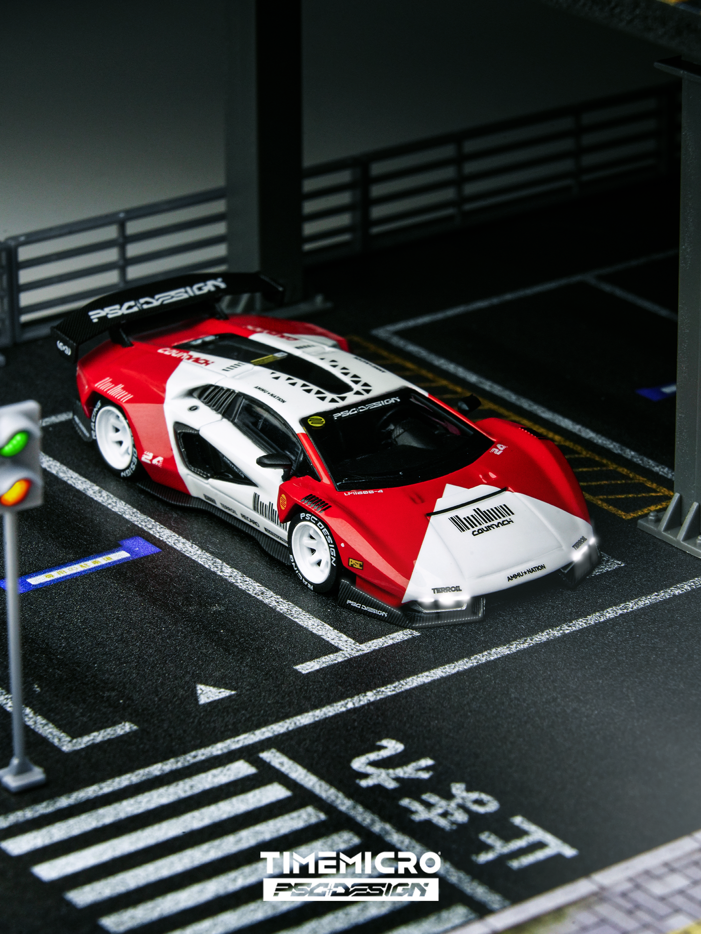 TIME MICRO MODEL 1/64 LAMBORGHINI COUNTACH PSC DESIGN - MARLBORO_1