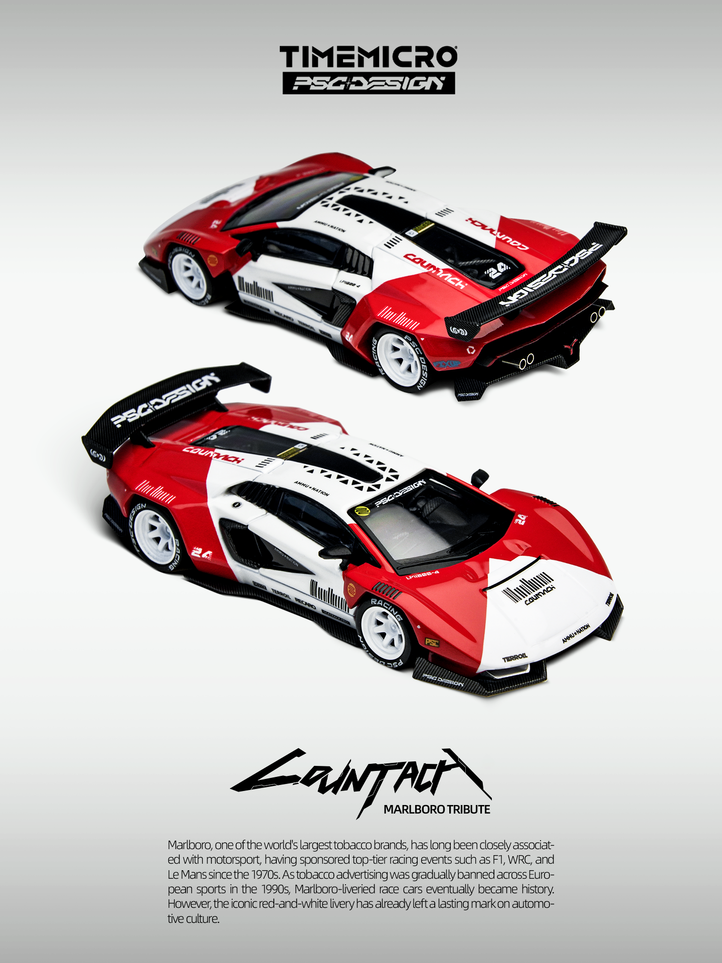 TIME MICRO MODEL 1/64 LAMBORGHINI COUNTACH PSC DESIGN - MARLBORO_7