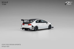 MICRO TURBO MODEL 1/64 HONDA CIVIC FD2 CUSTOM SPOON - METALLIC WHITE