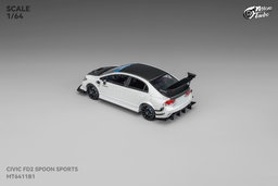 MICRO TURBO MODEL 1/64 HONDA CIVIC FD2 CUSTOM SPOON - METALLIC WHITE