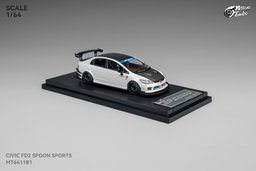 MICRO TURBO MODEL 1/64 HONDA CIVIC FD2 CUSTOM SPOON - METALLIC WHITE