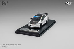 MICRO TURBO MODEL 1/64 HONDA CIVIC FD2 CUSTOM SPOON - METALLIC WHITE