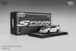 MICRO TURBO MODEL 1/64 HONDA CIVIC FD2 CUSTOM SPOON - METALLIC WHITE