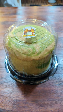 Kek Butter Klasik Marble Pandan