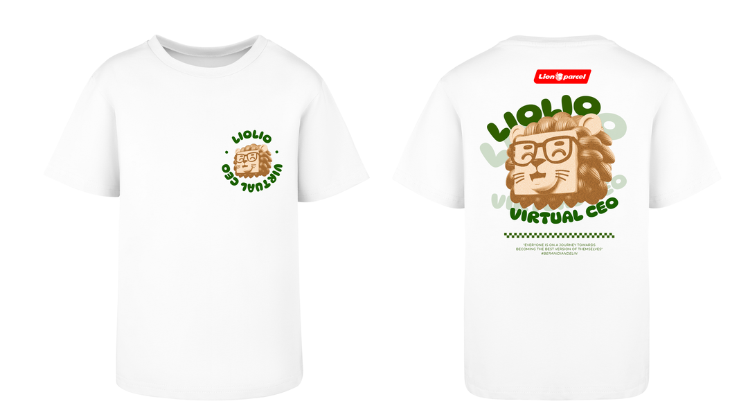 Kaos LIOLIO Putih - Preorder - Size Regular (Bukan Oversize) - Tidak Termasuk Ongkir