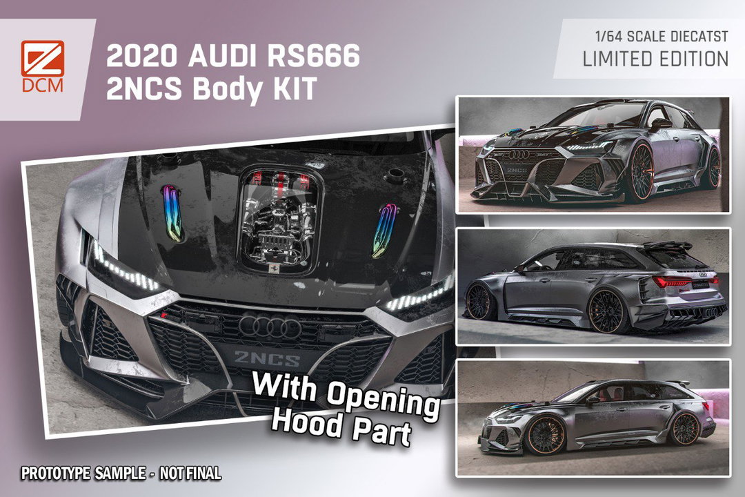 DCM MODEL 1/64 AUDI RS6 MODIFIED 2NCS BODYKIT