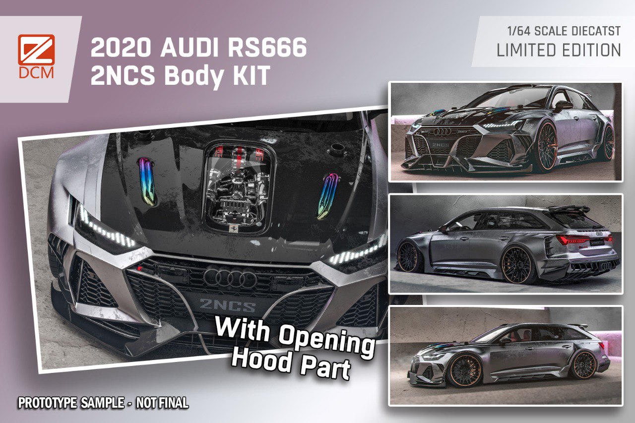 DCM MODEL 1/64 AUDI RS6 MODIFIED 2NCS BODYKIT_0