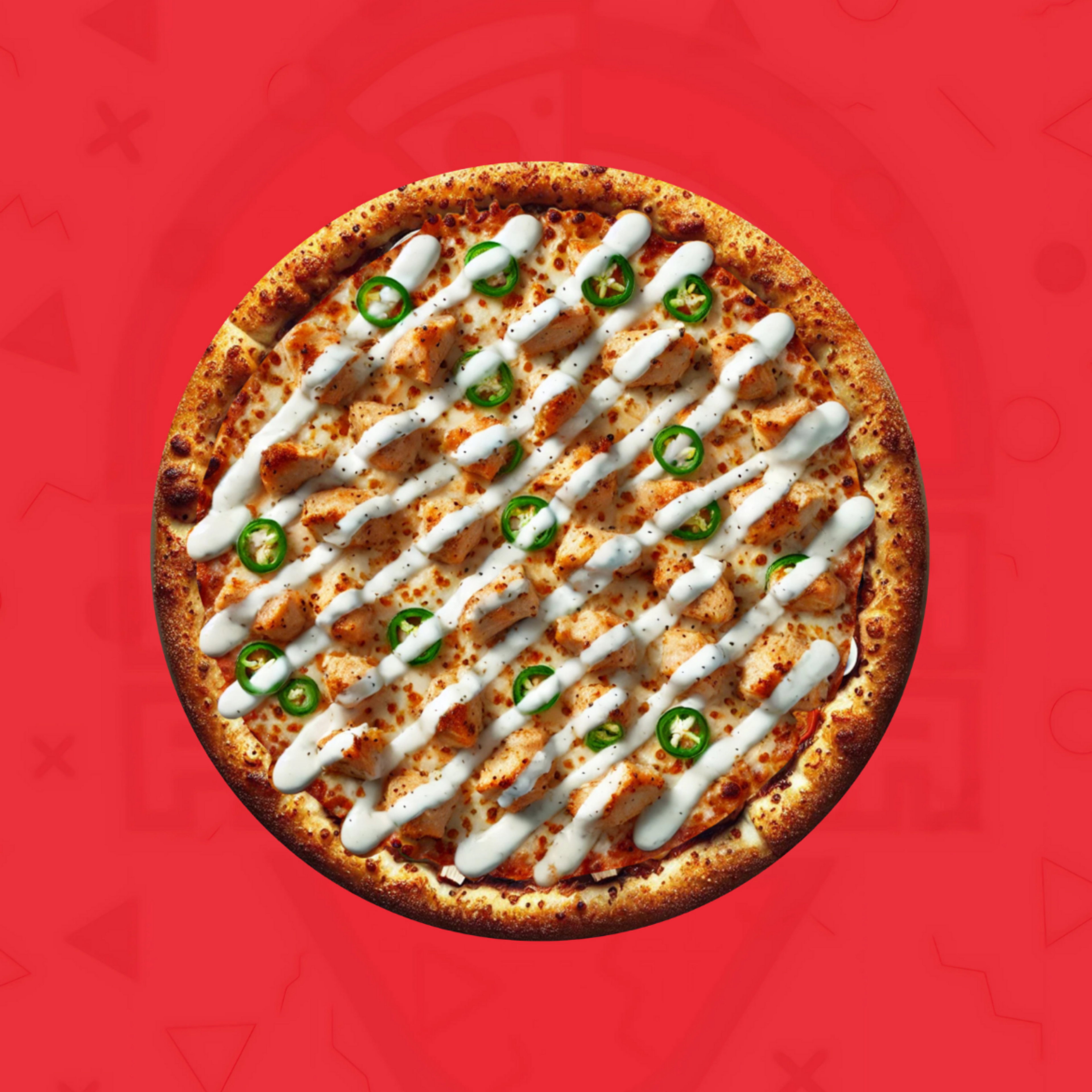 Chicken ranch pizza