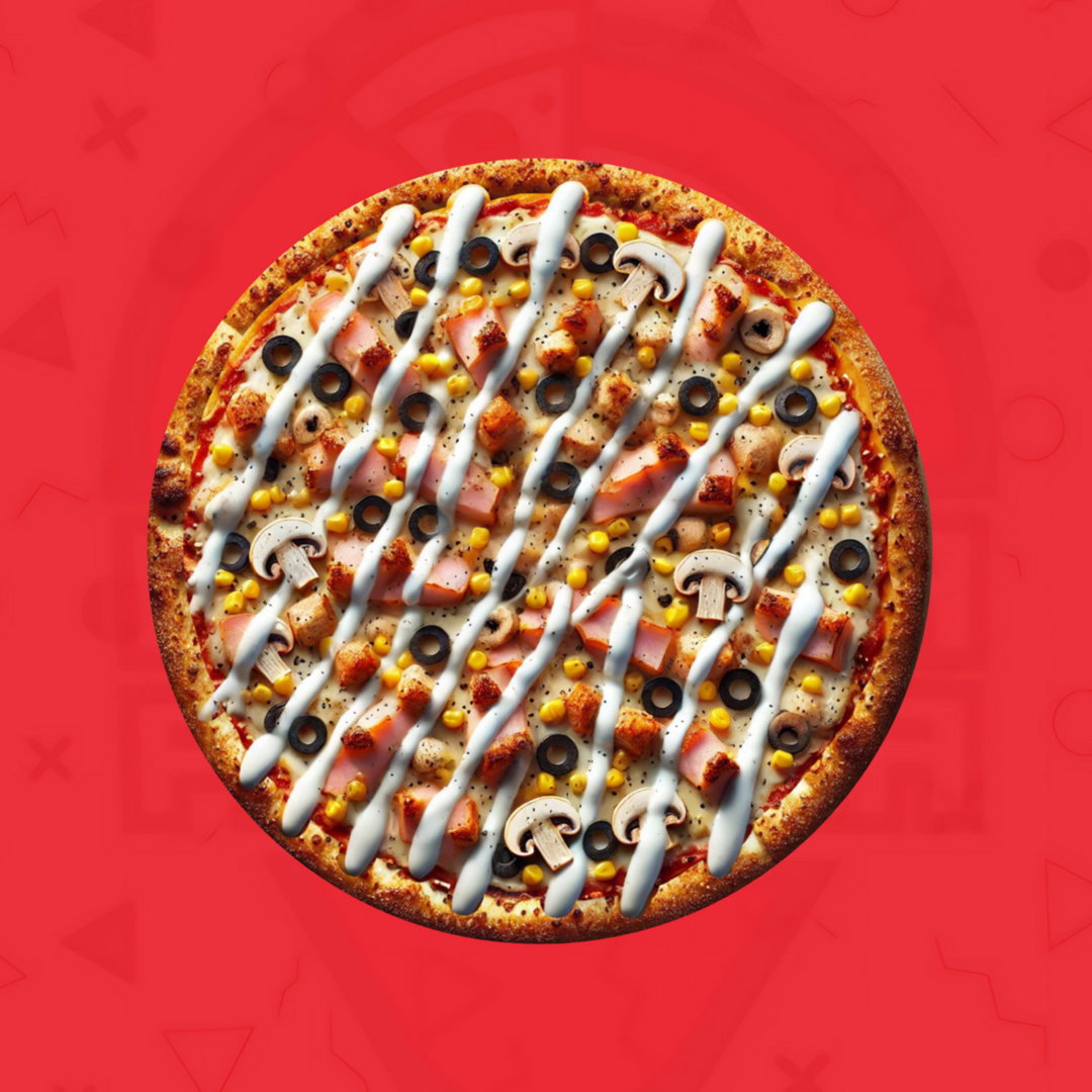 Turkey bacon pizza