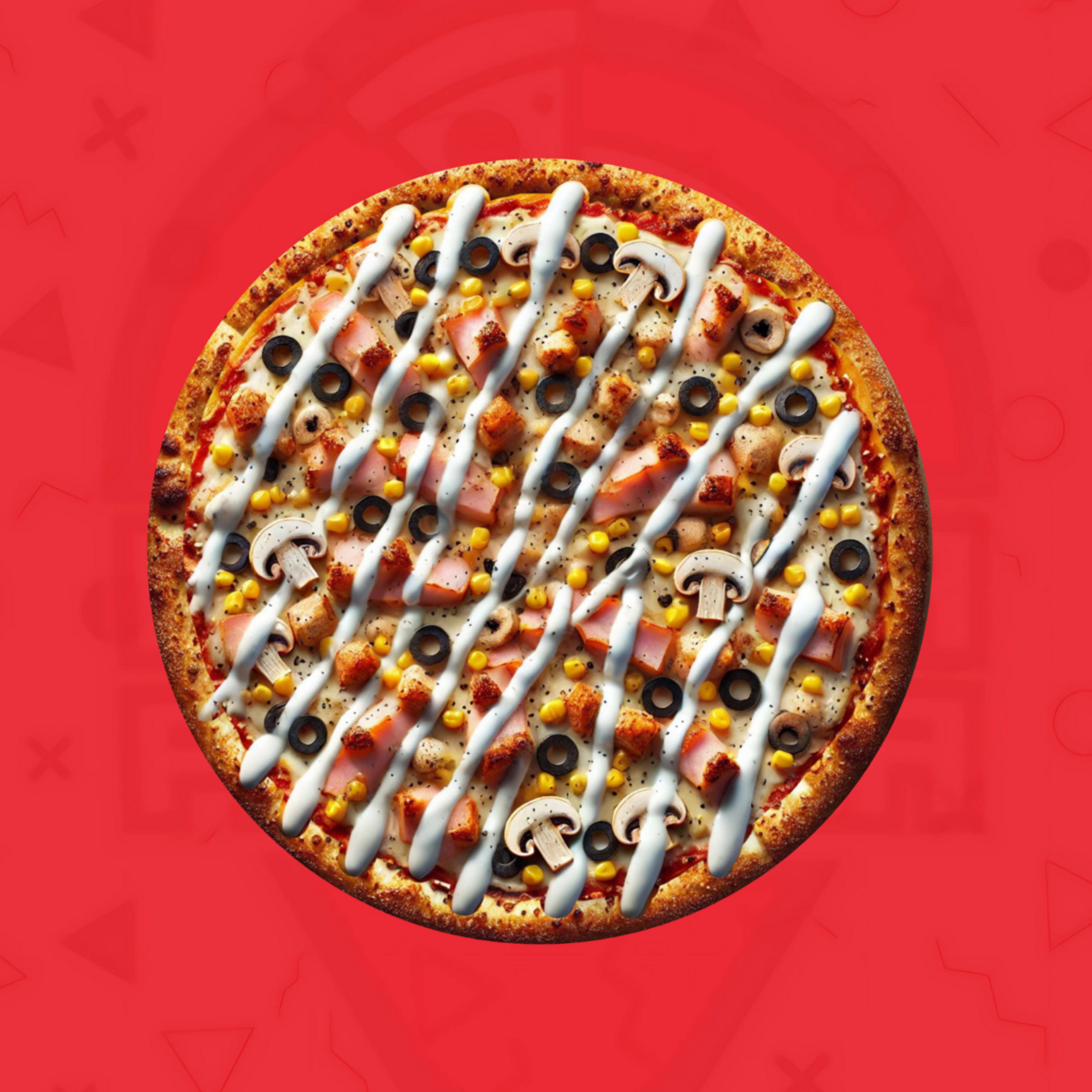 Turkey bacon pizza