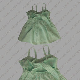 Sleeveless gingham peplum top