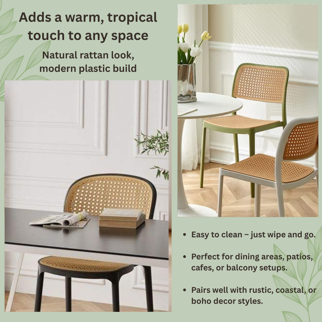 PLASTIC DINING RATTAN CHAIR - STYLE G (KERUSI)_2