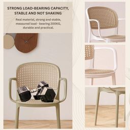 PLASTIC DINING RATTAN CHAIR - STYLE G (KERUSI)