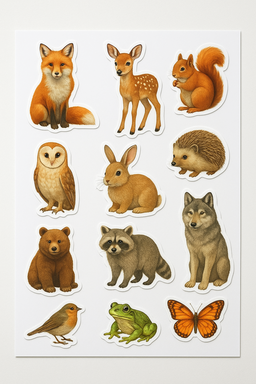High Quality Forest Animal Stickers