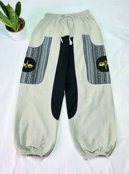 Embroidery baggy joggers
