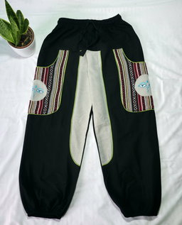Embroidery baggy joggers