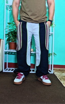 Embroidery baggy joggers