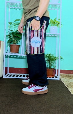 Embroidery baggy joggers