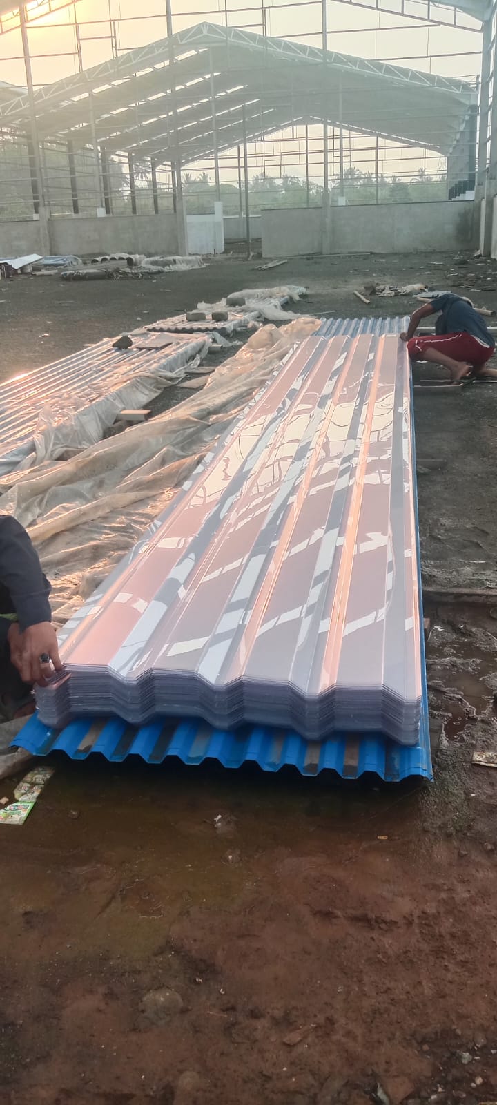 solidflat model alderon 830 1.2mm single layer skylight alderon bahan polycarbonate