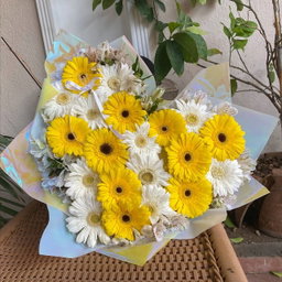 Corazón de gerberas