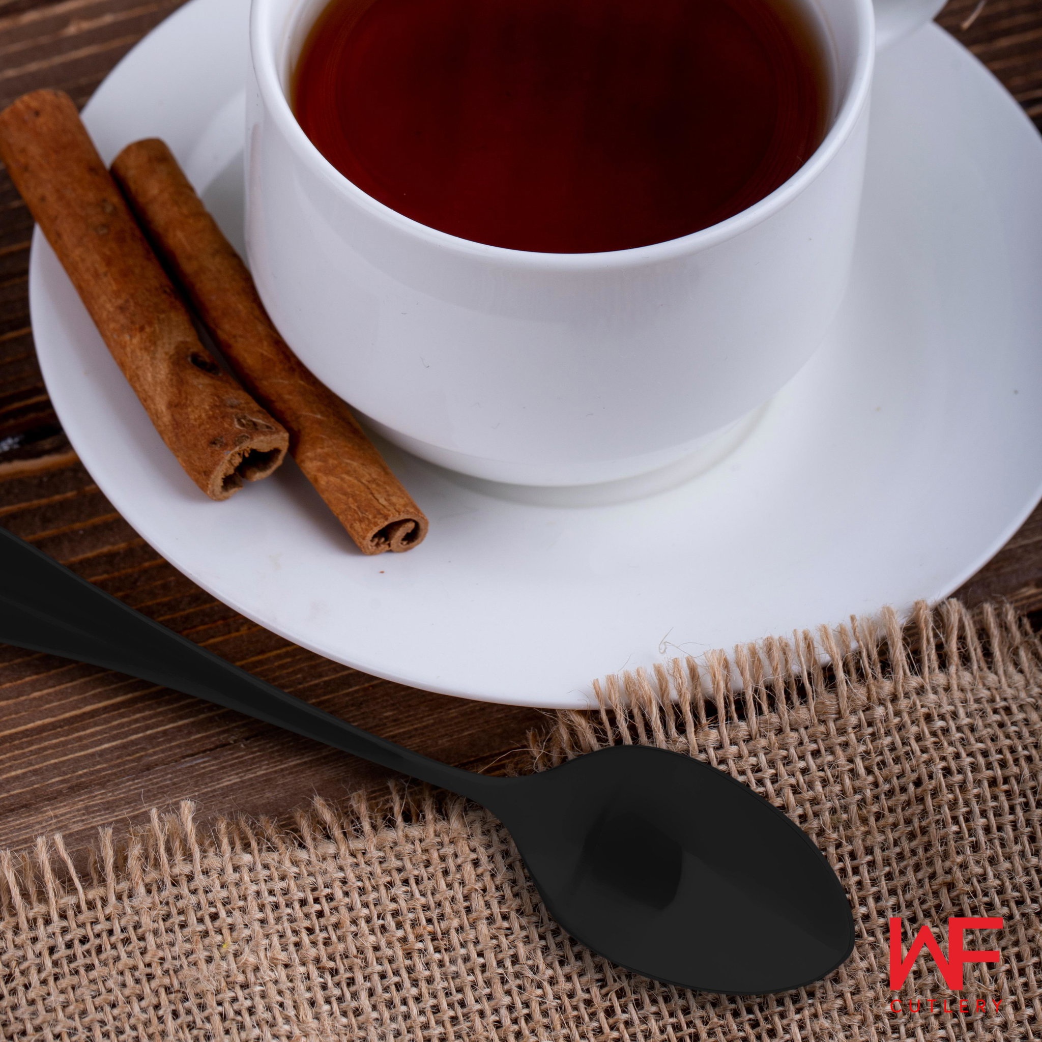WF JUSTIN TEA SPOON SATIN BLACK SET/4 SENDOK TEH PREMIUM_1