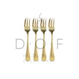 WF JUSTIN PASTRY FORK SATIN GOLD SET/4 GARPU KUE KERING PREMIUM