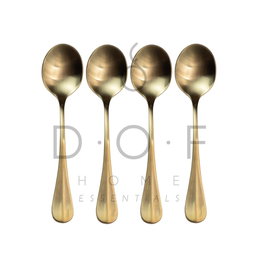 WF JUSTIN ROUND SOUP SPOON SATIN GOLD SET/4 SENDOK SUP PREMIUM