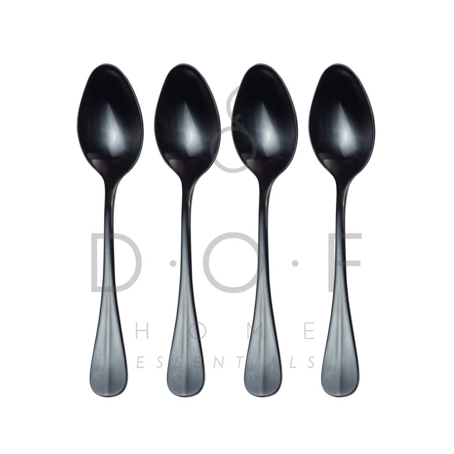 WF JUSTIN DESSERT SPOON SATIN BLACK SET/4 SENDOK KUE PREMIUM_0