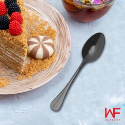 WF JUSTIN DESSERT SPOON SATIN BLACK SET/4 SENDOK KUE PREMIUM
