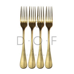 WF JUSTIN DINNER FORK SATIN GOLD SET/4 GARPU MAKAN PREMIUM