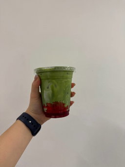 Iced Strawberry Matcha Latte