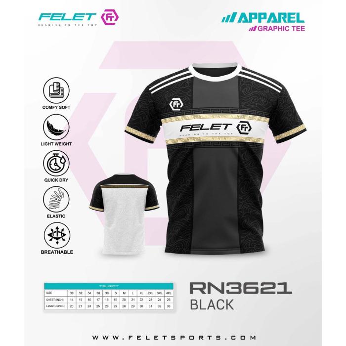 FELET RN 3621 RN3621 Graphic Badminton T-SHIRT_1