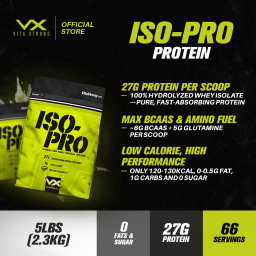 VITAXTRONG™ ISO-PRO Hydrolyzed Whey Isolate (5lbs / 2.3kg) | 27g Premium Protein • Zero Sugar • Zero Fat • Lactose-Free • Lean Muscle [VX]