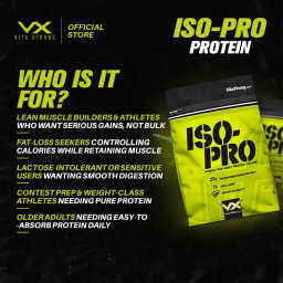 VITAXTRONG™ ISO-PRO Hydrolyzed Whey Isolate (5lbs / 2.3kg) | 27g Premium Protein • Zero Sugar • Zero Fat • Lactose-Free • Lean Muscle [VX]