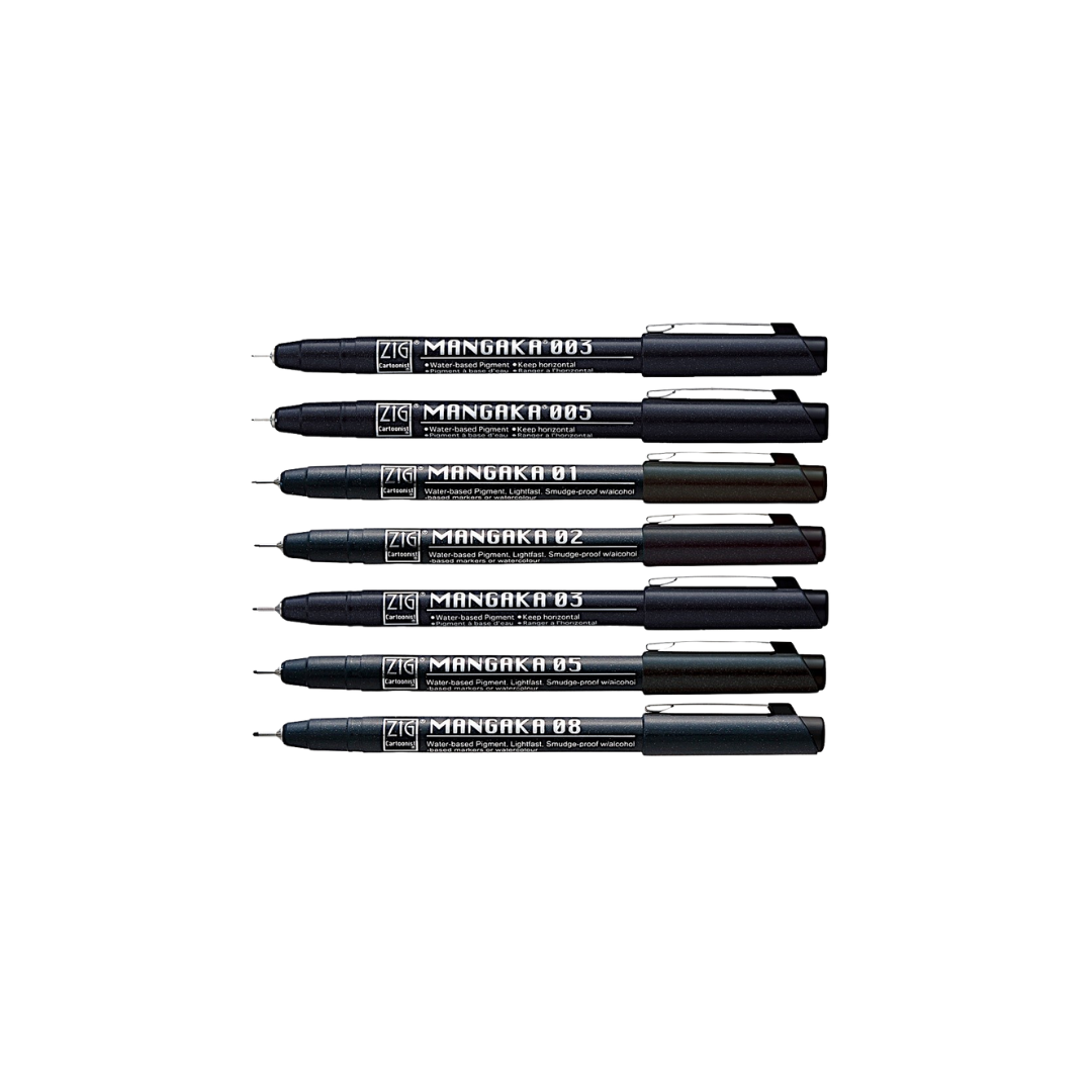 ZIG Kuretake Cartoonist Mangaka Marker (Set of 3)_1