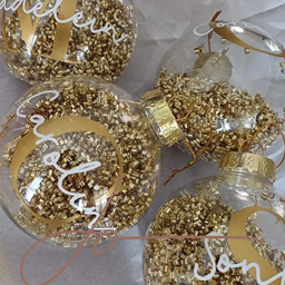Personalised Fillable Perspex Baubles 