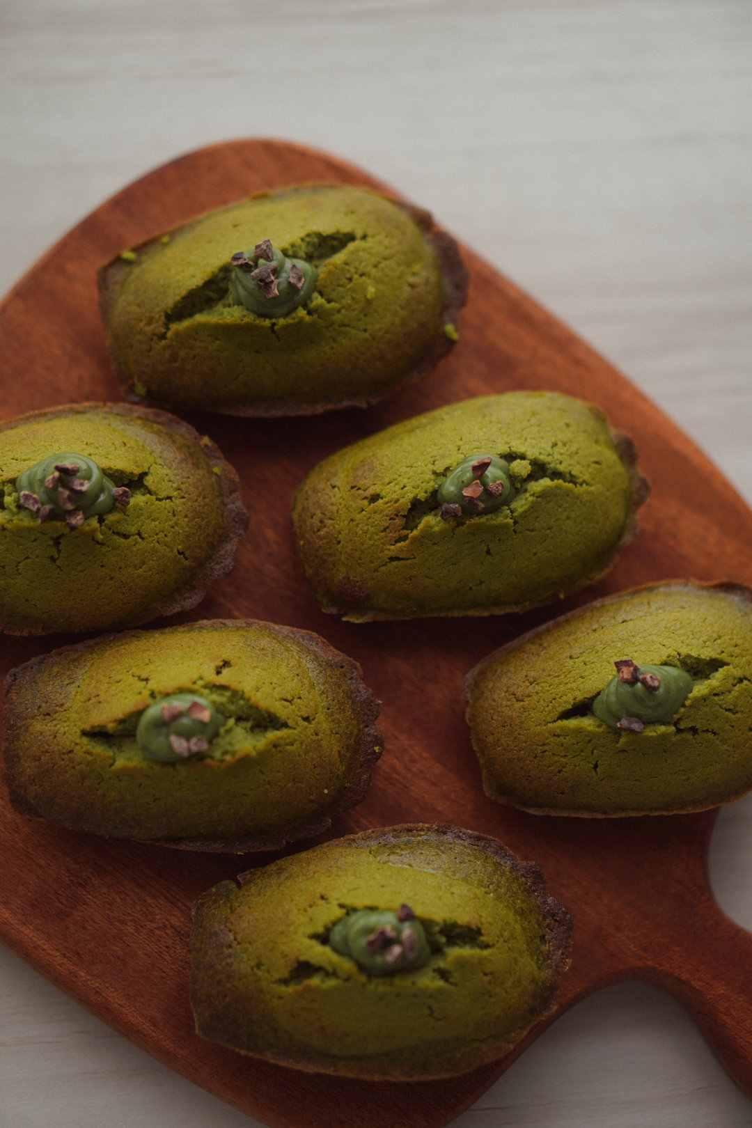 matcha ganache + cocoa nibs