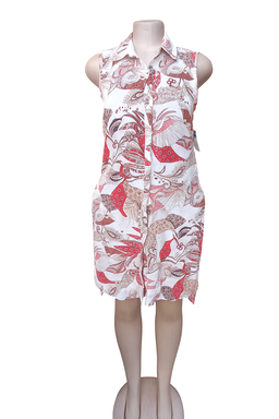 Floral Paisley Pattern Shirt Dress