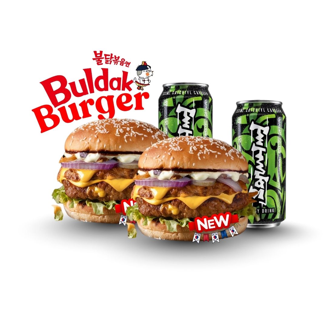 Duo Combo Buldak Beef Burger