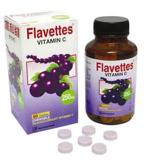 Flavettes BLACKCURRANT 250MG 60'S_0