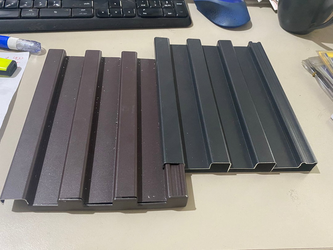 Genteng Alumunium Fluted Roof 0.8mm x L 15cm (efektiff 13.5cm) 